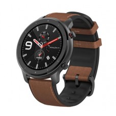 Умные часы Amazfit GTR 47мм aluminium case, leather strap, brown